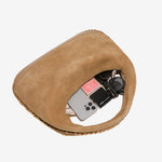 Chloe Suede and Leather Crescent Hobo Bag – Luxury Large Shoulder Bag for Women - in Camel | Arvea Bags
