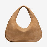 Chloe Suede and Leather Crescent Hobo Bag – Luxury Large Shoulder Bag for Women - in Camel | Arvea Bags