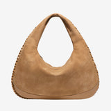 Chloe Suede and Leather Crescent Hobo Bag – Luxury Large Shoulder Bag for Women - in Camel | Arvea Bags