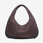 Chloe Suede and Leather Crescent Hobo Bag – Luxury Large Shoulder Bag for Women - in Dark Brown | Arvea Bags