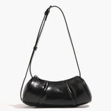 Evie | Pleated Leather Shoulder Bag – Chic & Timeless - in Black | Arvea Bags