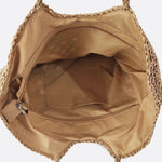 Handwoven Openwork Tote Bag – Lightweight Summer Carryall - in Light Brown | Arvea Bags