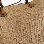 Handwoven Straw Shoulder Bag – Elegant, Functional & Lightweight - in Camel | Arvea Bags