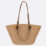 Handwoven Straw Shoulder Bag – Elegant, Functional & Lightweight - in Camel | Arvea Bags