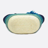 Marbella Bloom Straw Tote – Woven Beach Bag - in Blue | Arvea Bags