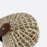 Rio Half - Moon Rope Crossbody Bag – Open - Weave Straw Bag - in Beige | Arvea Bags
