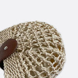 Rio Half - Moon Rope Crossbody Bag – Open - Weave Straw Bag - in Beige | Arvea Bags