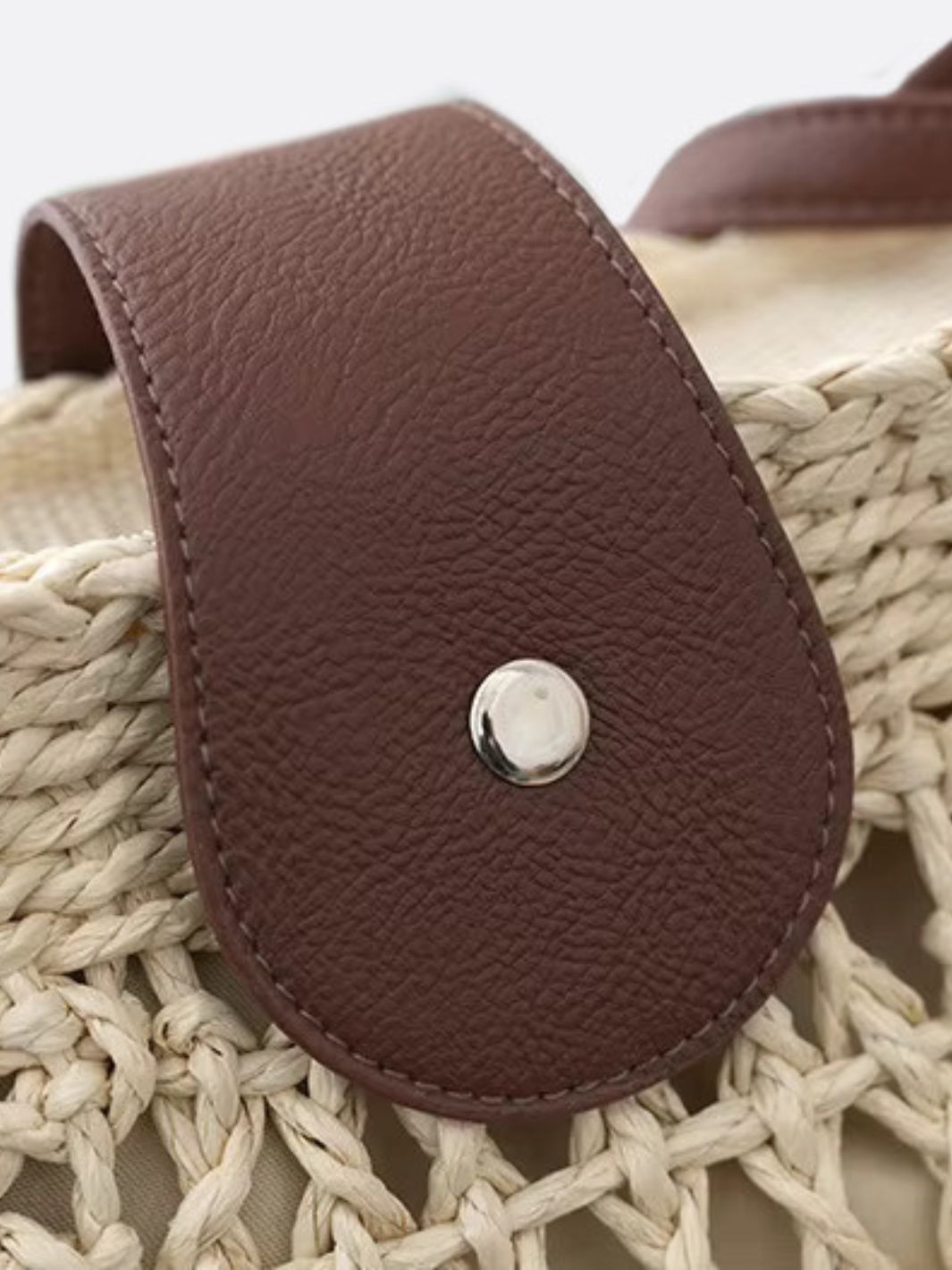 Rio Half - Moon Rope Crossbody Bag – Open - Weave Straw Bag - in Beige | Arvea Bags