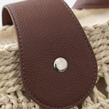 Rio Half - Moon Rope Crossbody Bag – Open - Weave Straw Bag - in Beige | Arvea Bags