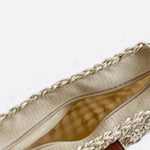 Rio Half - Moon Rope Crossbody Bag – Open - Weave Straw Bag - in Beige | Arvea Bags