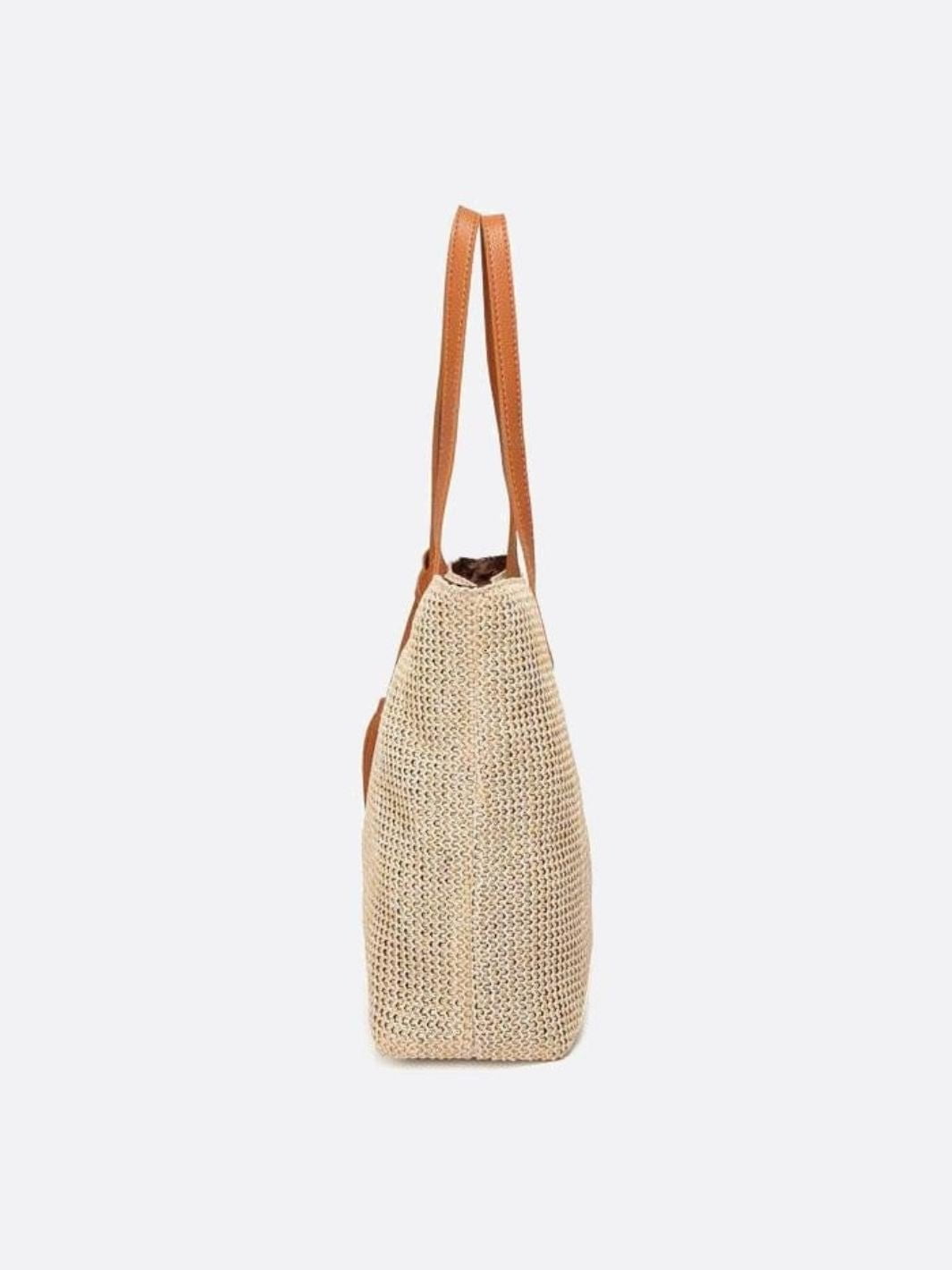 Tassel - Detail Woven Shoulder Bag – Elegant & Functional - in Camel | Arvea Bags