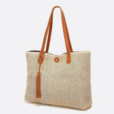Tassel - Detail Woven Shoulder Bag – Elegant & Functional - in Camel | Arvea Bags