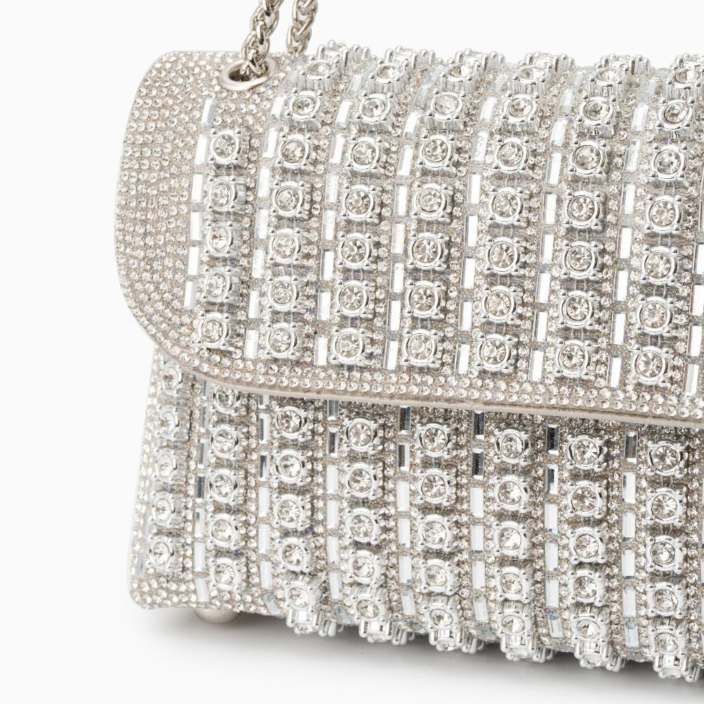 Aeris | Luxury Turquoise Crystal Evening Bag – Bold & Elegant Statement Piece - in Blue | Arvea Bags