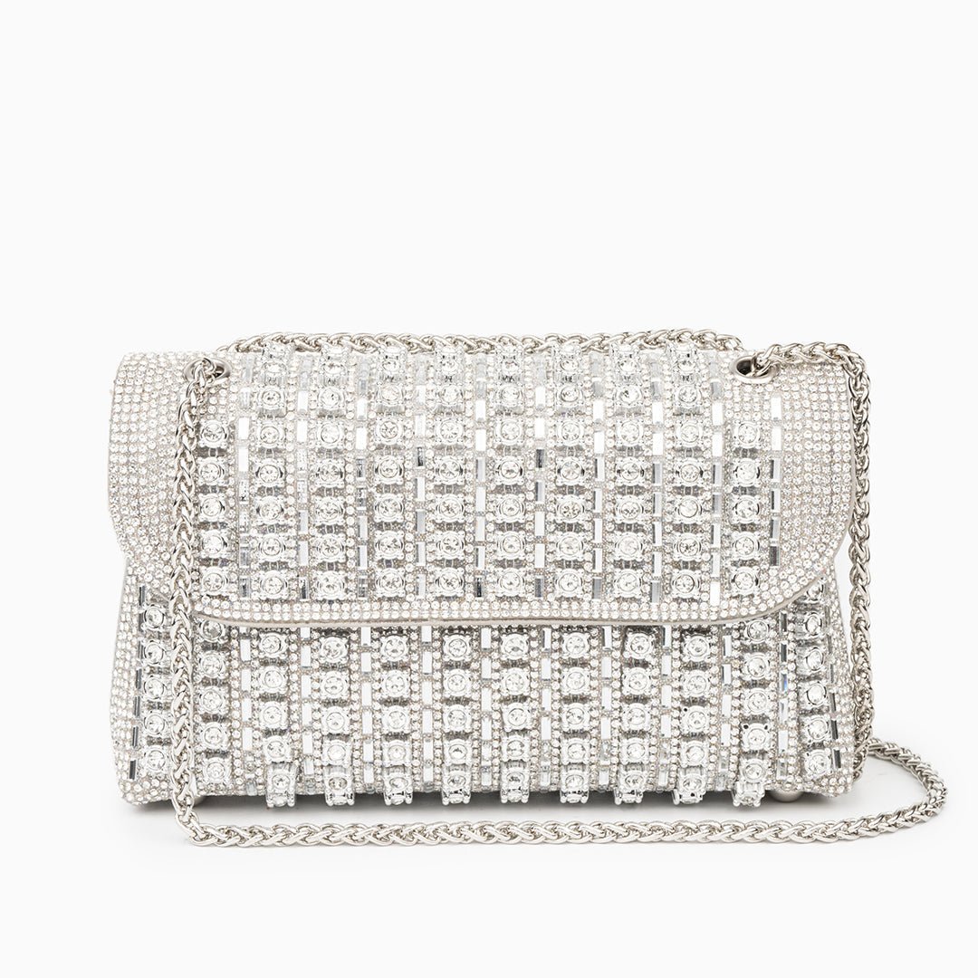 Aeris | Luxury Turquoise Crystal Evening Bag – Bold & Elegant Statement Piece - in Blue | Arvea Bags