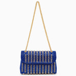 Aeris | Luxury Turquoise Crystal Evening Bag – Bold & Elegant Statement Piece - in Blue | Arvea Bags