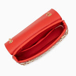 Aeris | Luxury Turquoise Crystal Evening Bag – Bold & Elegant Statement Piece - in Red | Arvea Bags