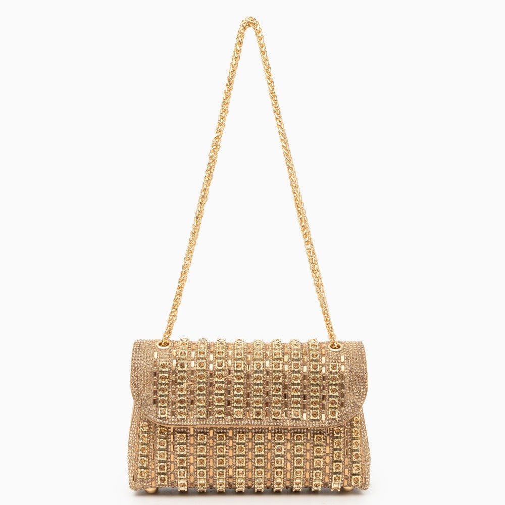 Aeris | Luxury Turquoise Crystal Evening Bag – Bold & Elegant Statement Piece - in Sky Blue | Arvea Bags