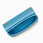 Aeris | Luxury Turquoise Crystal Evening Bag – Bold & Elegant Statement Piece - in Sky Blue | Arvea Bags