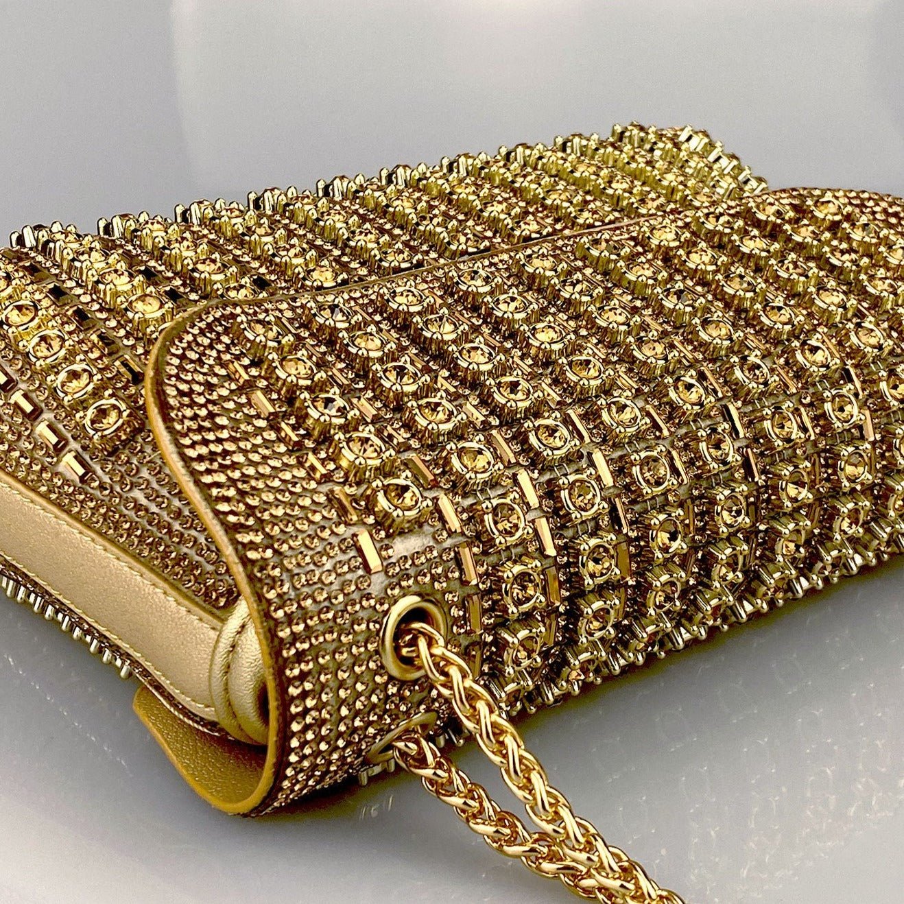 Aeris | Luxury Turquoise Crystal Evening Bag – Bold & Elegant Statement Piece - in Sky Blue | Arvea Bags