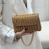 Aeris | Luxury Turquoise Crystal Evening Bag – Bold & Elegant Statement Piece - in Sky Blue | Arvea Bags