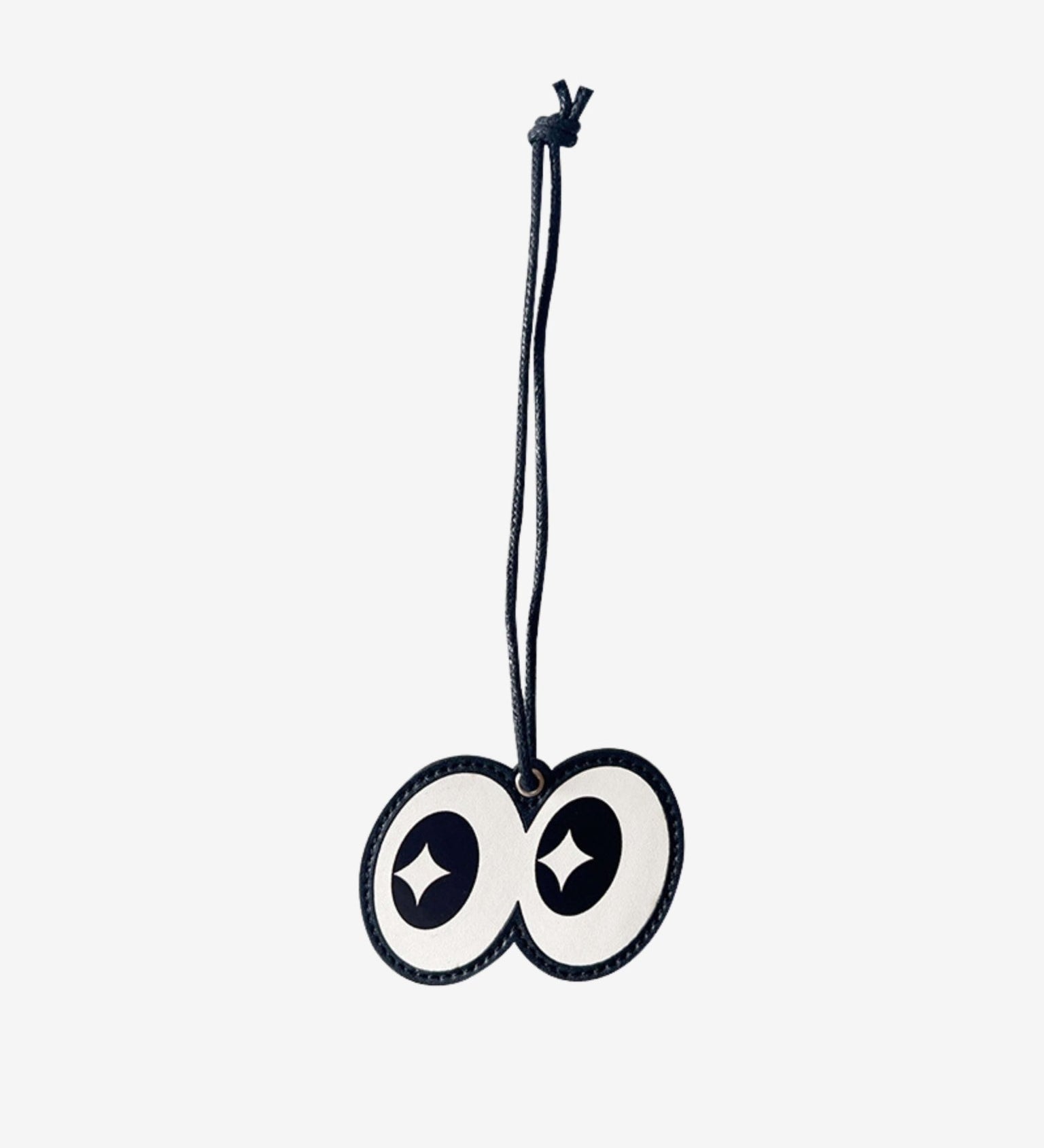 Aeriselle | Wide - Eyed Leather Bag Charm – Playful, Bold & Eye - Catching - in Black | Arvea Bags