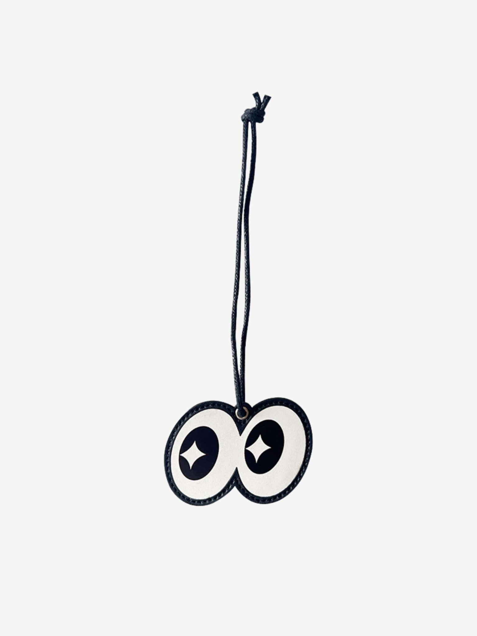 Aeriselle | Wide - Eyed Leather Bag Charm – Playful, Bold & Eye - Catching - in Black | Arvea Bags