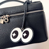 Aeriselle | Wide - Eyed Leather Bag Charm – Playful, Bold & Eye - Catching - in Black | Arvea Bags