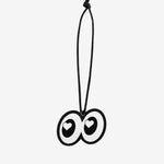 Aeriselle | Wide - Eyed Leather Bag Charm – Playful, Bold & Eye - Catching - in Suede Black | Arvea Bags