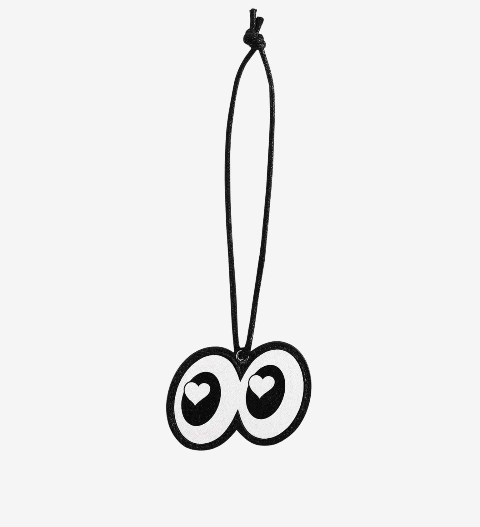 Aeriselle | Wide - Eyed Leather Bag Charm – Playful, Bold & Eye - Catching - in Suede Black | Arvea Bags