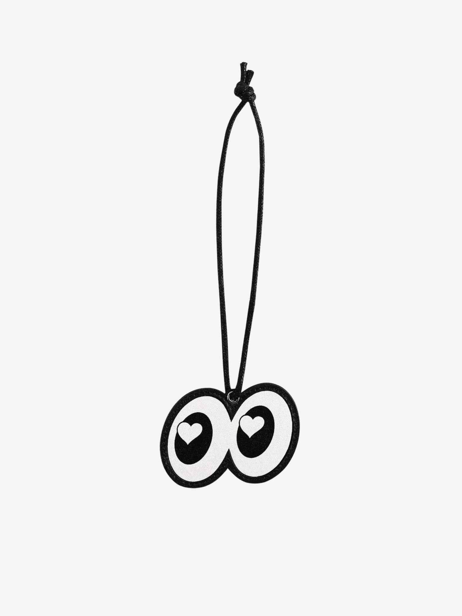 Aeriselle | Wide - Eyed Leather Bag Charm – Playful, Bold & Eye - Catching - in Suede Black | Arvea Bags