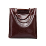 Alma | Classic Leather Tote Bag – Slim Handles & Spacious Interior - in Espresso Brown | Arvea Bags