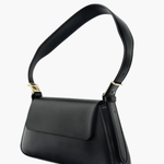 Amara | Black Minimalist Shoulder Bag – Timeless & Elegant - in Black | Arvea Bags