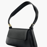 Amara | Black Minimalist Shoulder Bag – Timeless & Elegant - in Black | Arvea Bags