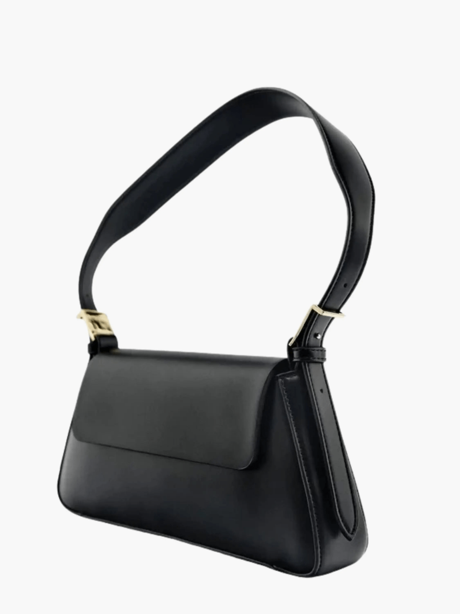 Amara | Black Minimalist Shoulder Bag – Timeless & Elegant - in Black | Arvea Bags