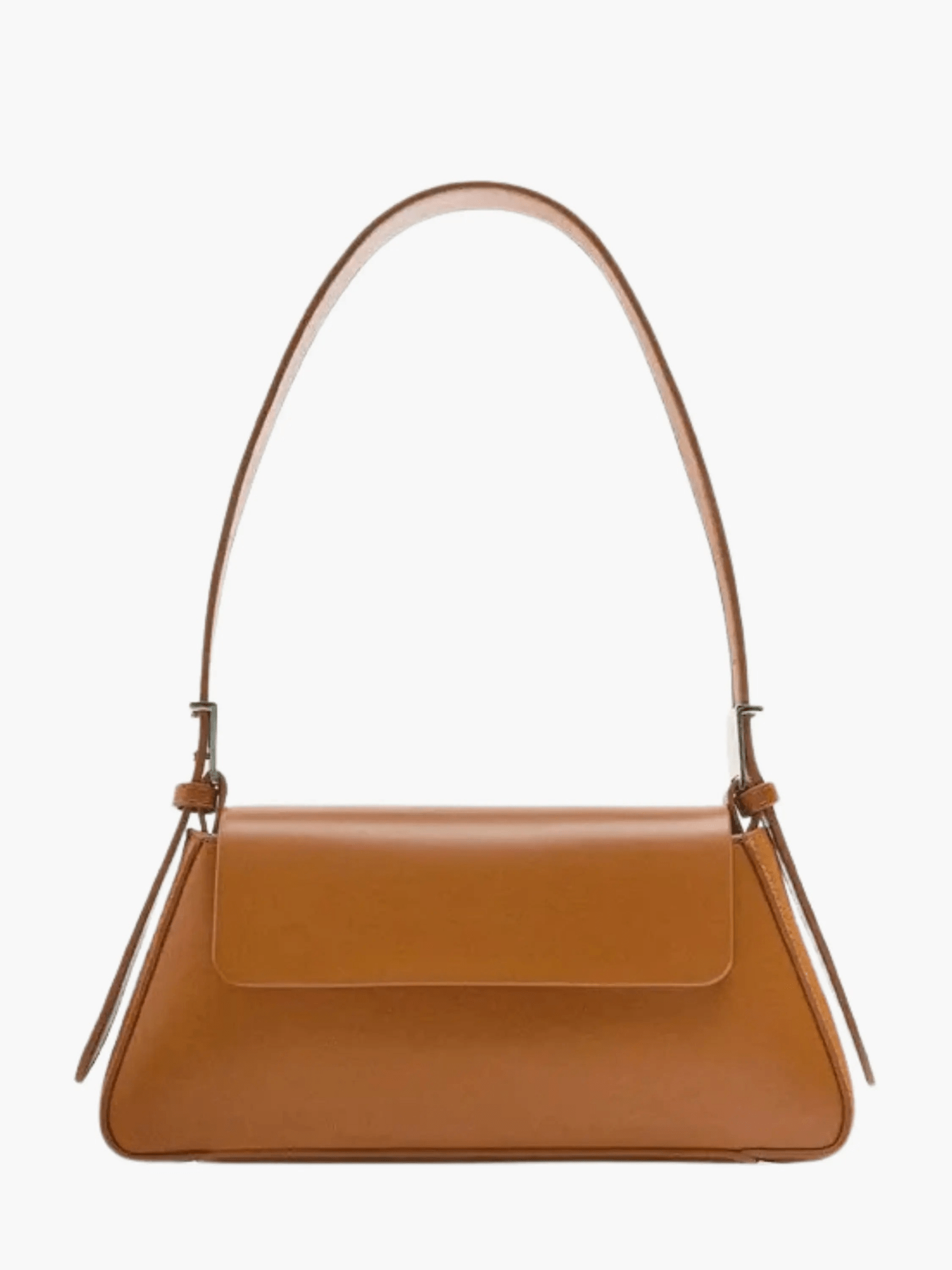 Amara | Black Minimalist Shoulder Bag – Timeless & Elegant - in Brown | Arvea Bags