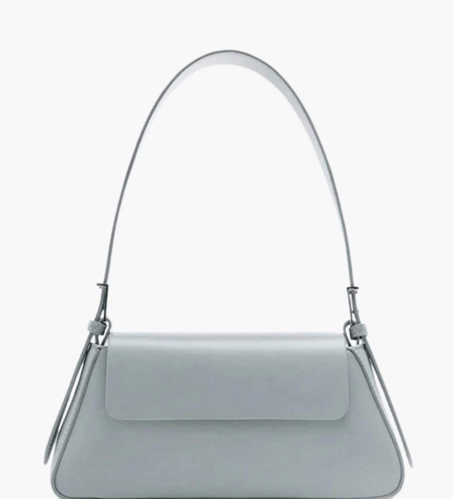 Amara | Black Minimalist Shoulder Bag – Timeless & Elegant - in Light Blue | Arvea Bags