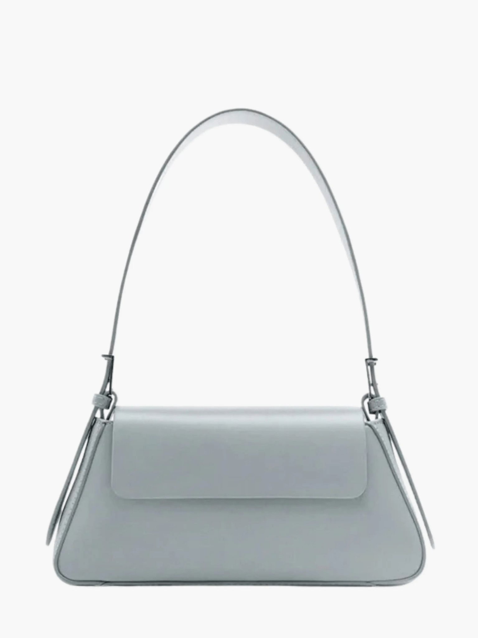 Amara | Black Minimalist Shoulder Bag – Timeless & Elegant - in Light Blue | Arvea Bags
