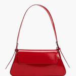 Amara | Black Minimalist Shoulder Bag – Timeless & Elegant - in Red | Arvea Bags
