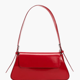 Amara | Black Minimalist Shoulder Bag – Timeless & Elegant - in Red | Arvea Bags