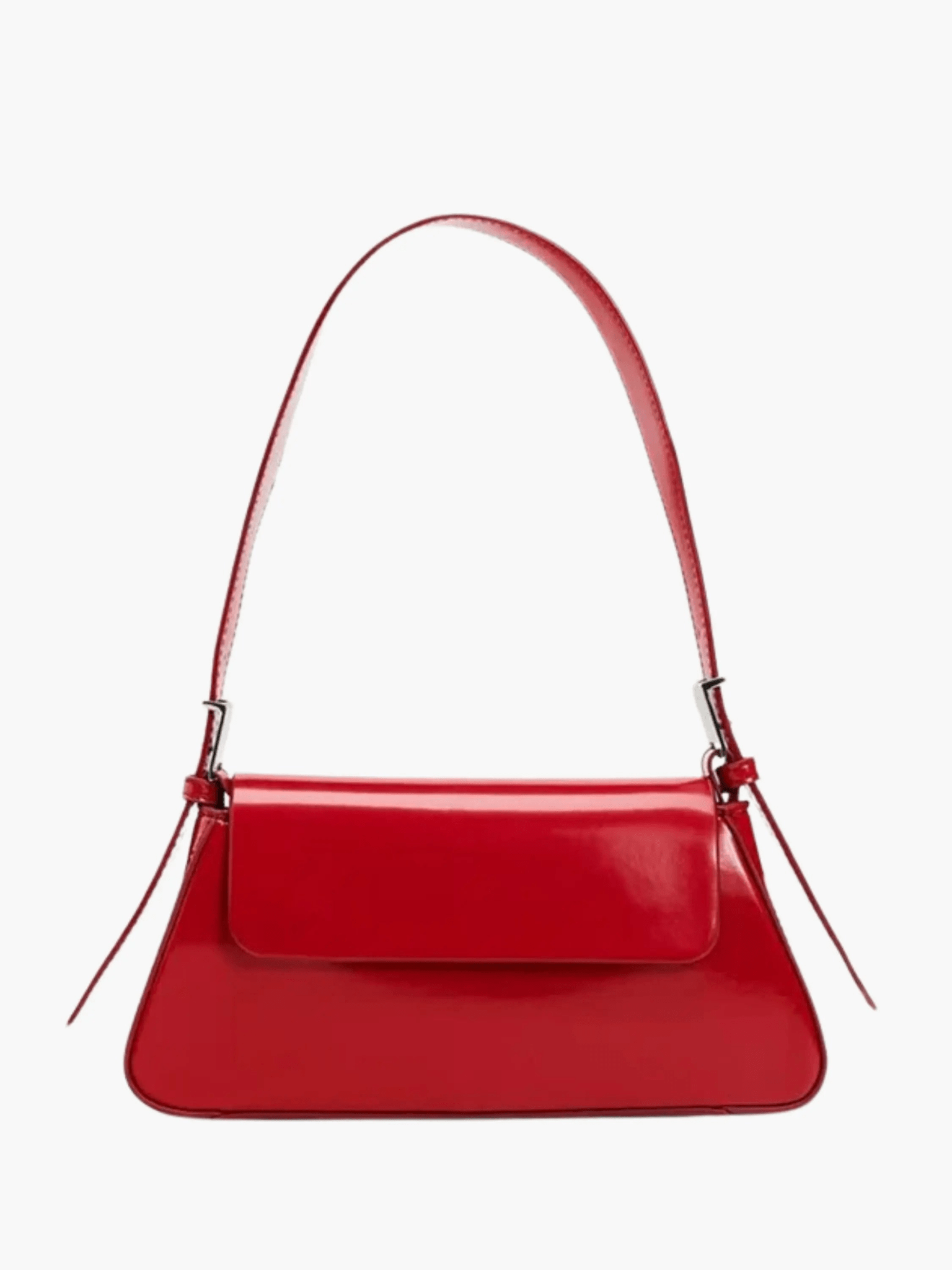 Amara | Black Minimalist Shoulder Bag – Timeless & Elegant - in Red | Arvea Bags