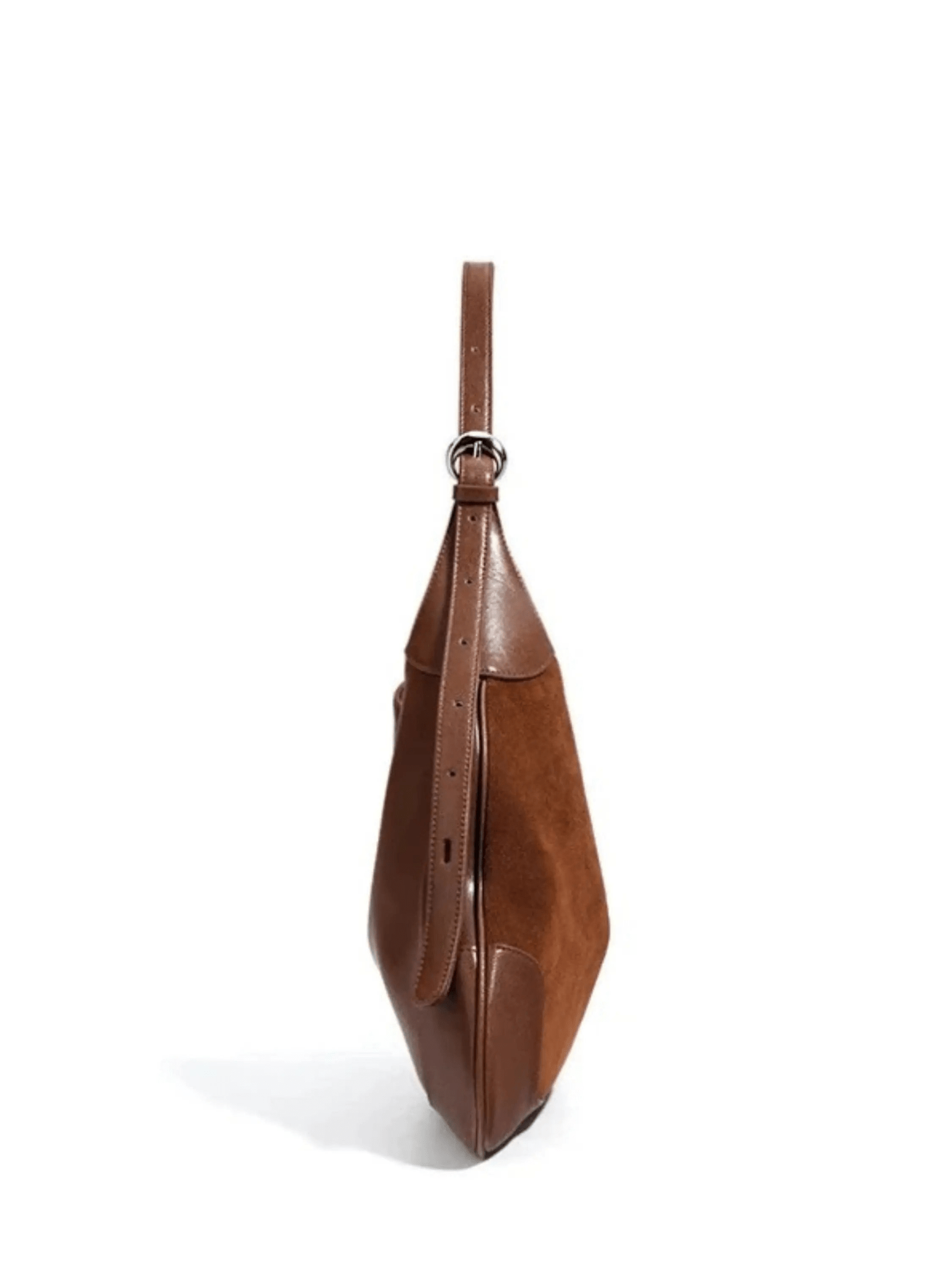 Amara | Luxe Suede & Leather Shoulder Bag – Timeless Elegance - in Dark Brown | Arvea Bags