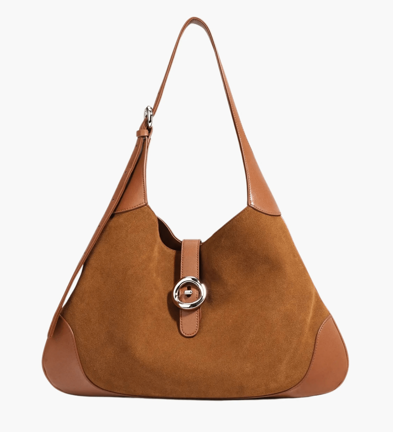 Amara | Luxe Suede & Leather Shoulder Bag – Timeless Elegance - in Light Brown | Arvea Bags