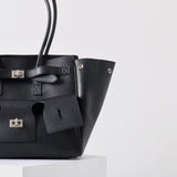 Amelia | Black Leather Handbag – Sophisticated & Stylish - in Black | Arvea Bags