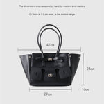 Amelia | Black Leather Handbag – Sophisticated & Stylish - in Black | Arvea Bags