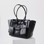 Amelia | Black Leather Handbag – Sophisticated & Stylish - in Black | Arvea Bags