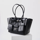 Amelia | Black Leather Handbag – Sophisticated & Stylish - in Black | Arvea Bags