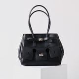 Amelia | Black Leather Handbag – Sophisticated & Stylish - in Black | Arvea Bags