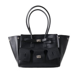 Amelia | Black Leather Handbag – Sophisticated & Stylish - in Black | Arvea Bags