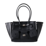 Amelia | Black Leather Handbag – Sophisticated & Stylish - in Black | Arvea Bags