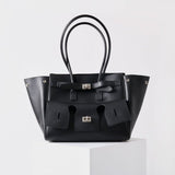 Amelia | Black Leather Handbag – Sophisticated & Stylish - in Black | Arvea Bags